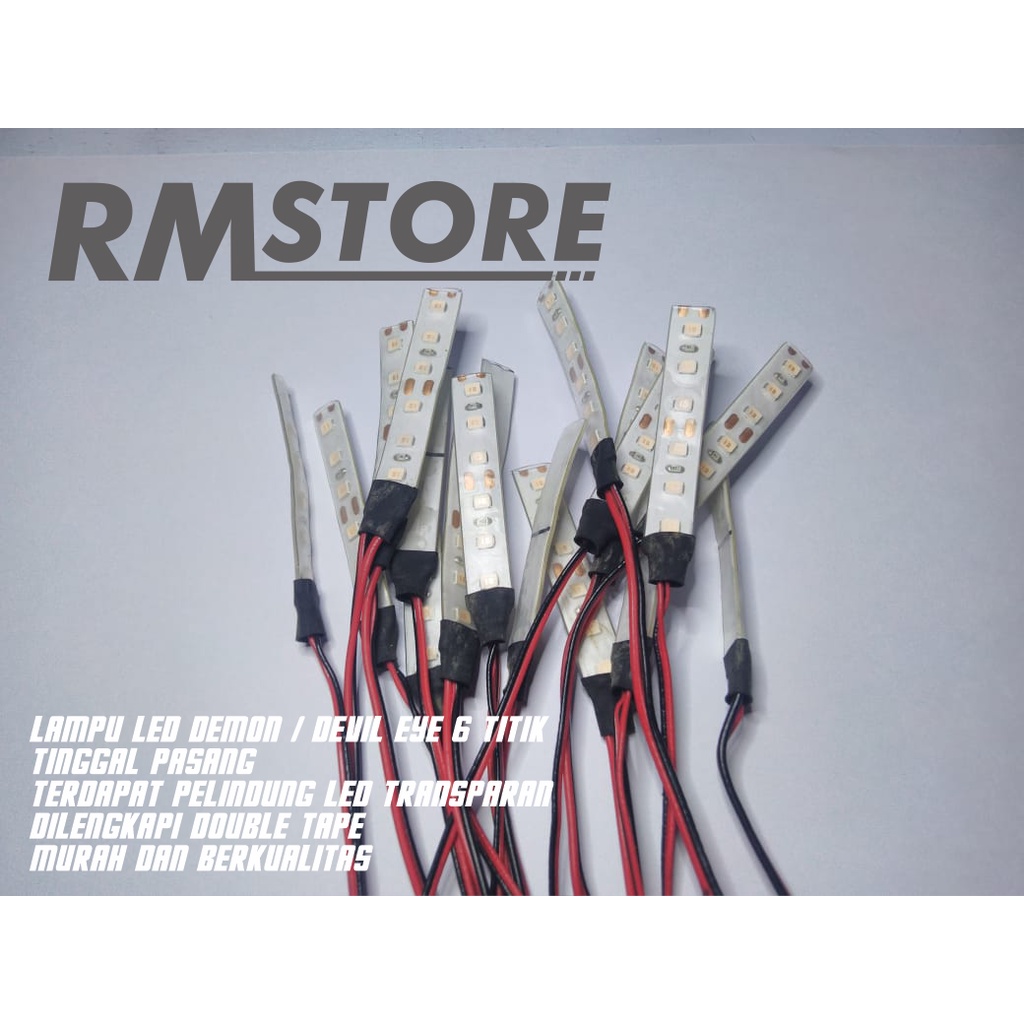LAMPU LED DEMON EYES DEVIL EYES MOTOR LED 6 TITIK TERMURAH
