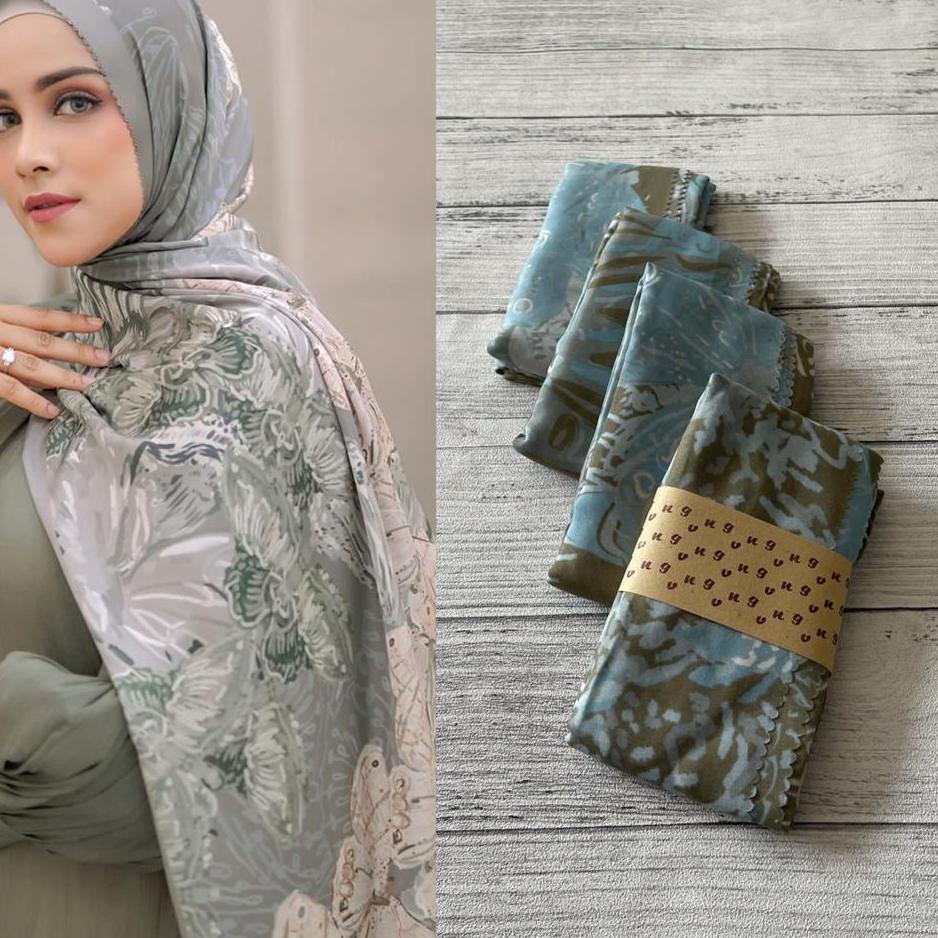 Hijab Voal Segiempat / Hijab Motif Bunga / Hijab Premium / Hijab Warna Soft / Hijab Murah / Hijab In