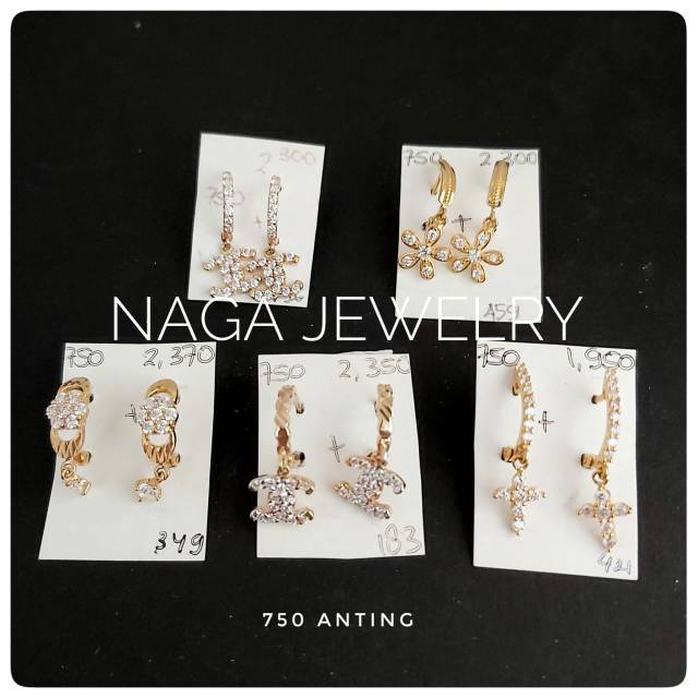 ANTING-ANTING KLIP EMAS TUA KADAR 750