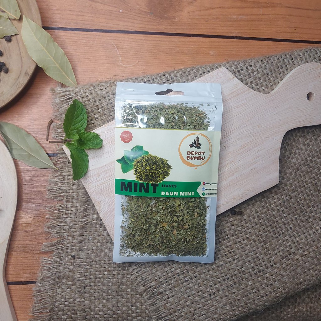 

Daun MINT remah PACK 20gr MINT Leaves DEPOT BUMBU