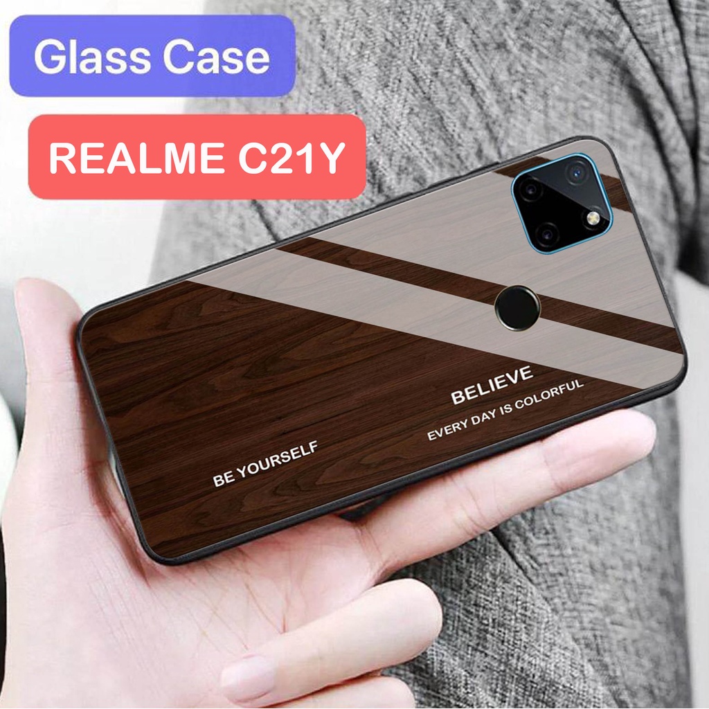 Softcase Glass [S90] REALME C21Y - casing pelindung - REALME C21Y - pelindung handphone - REALME C21