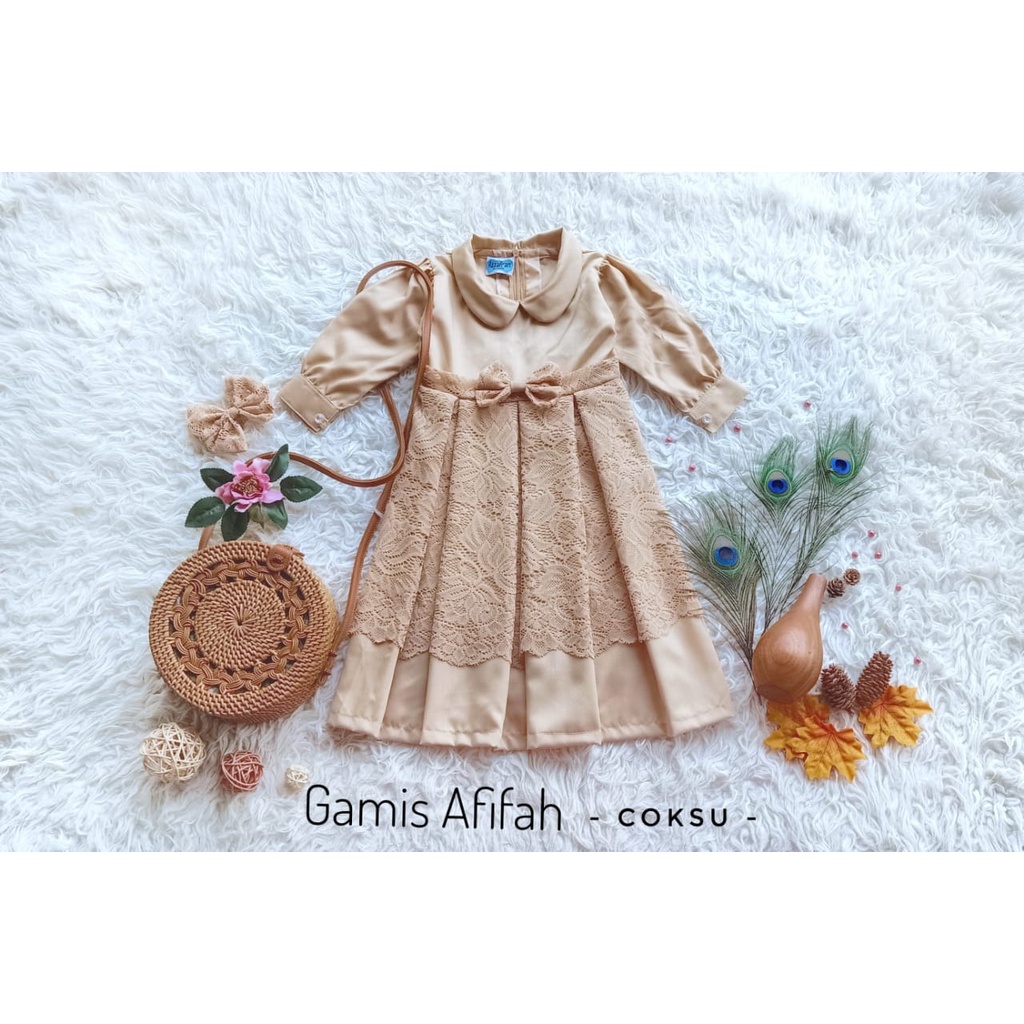 Gamis Afifah Anak Unik/Busana Muslim Anak/Gamis Anak