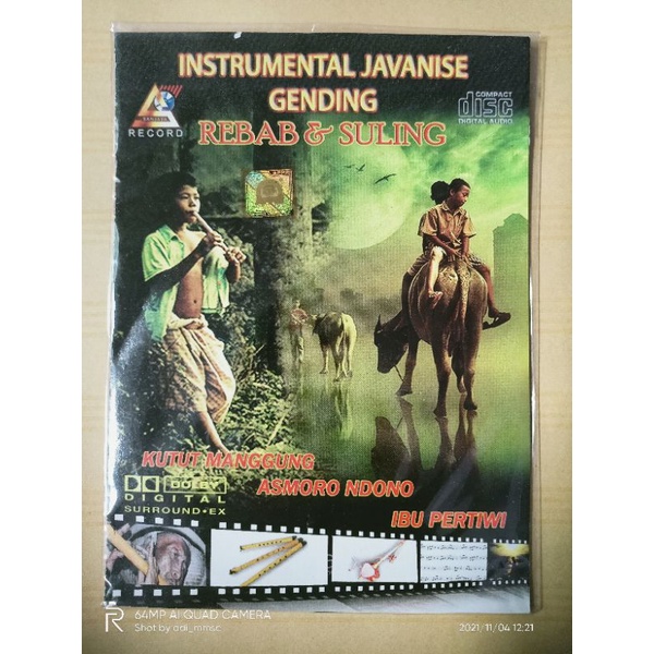 VCD original instrumental Javanese Gending rebab & Suling