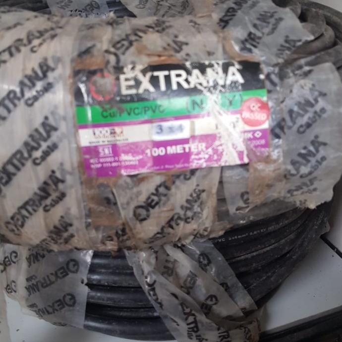 Kabel Listrik Extrana Nyy 3X4 / 3X4Mm / 3 X 4 Mm Tunggal