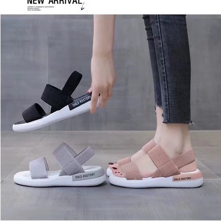 flt-3330 sandal flat wanita import fashion sandal slip on terlaris cantik best seller terkiniian ai 0333 fashion wanita terbaikkk