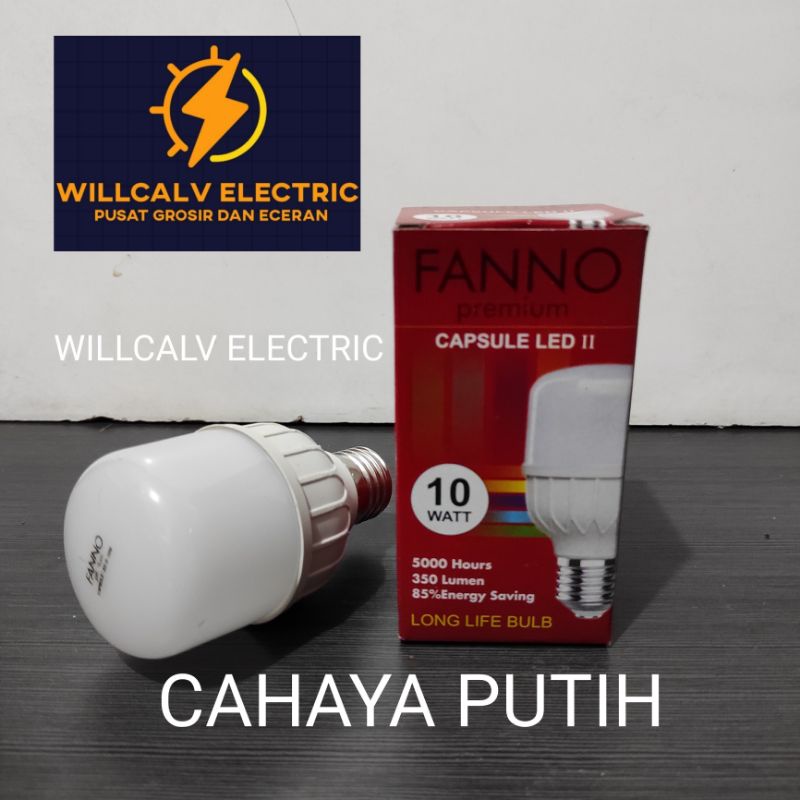 LAMPU LED KAPSUL / TABUNG 10W 10 WATT CAHAYA PUTIH