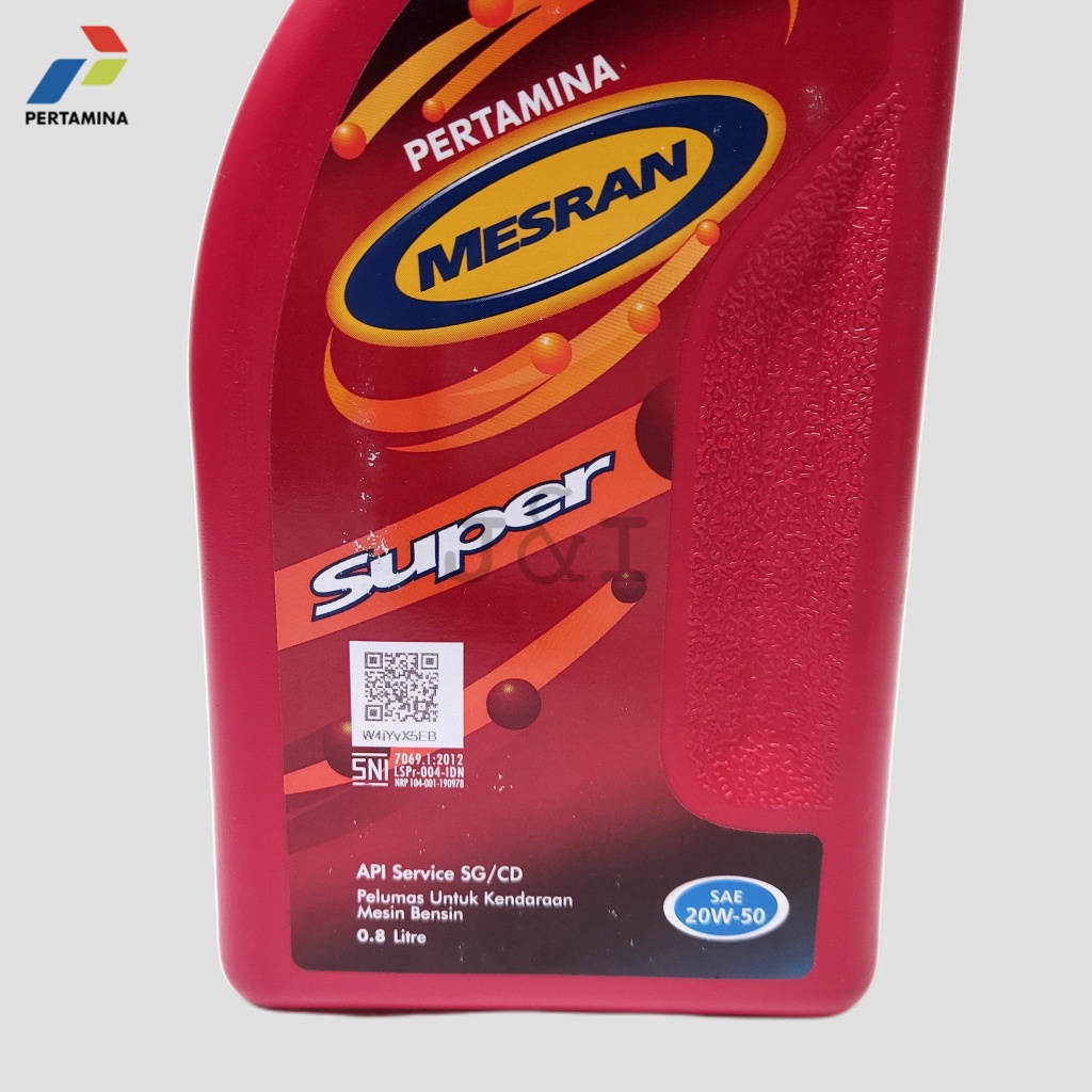 Oli Pertamina Mesran Super API SG/CD SAE 20W-50 0,8 Liter