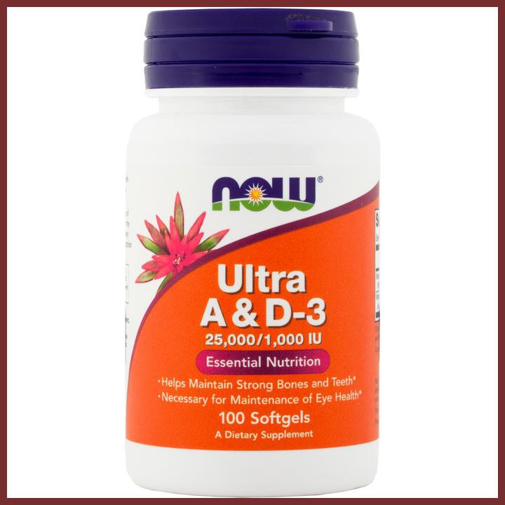 NOW FOOD ULTRA A D3 100 SOFTGELS NOW A D3 ULTRA VIT A VIT D3 ORI USA
