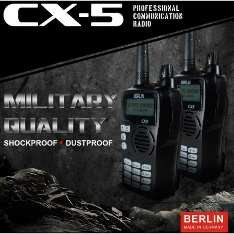 HT Berlin CX 5 Dual Band VHF 136-175Mhz UHF 400-470Mhz Original