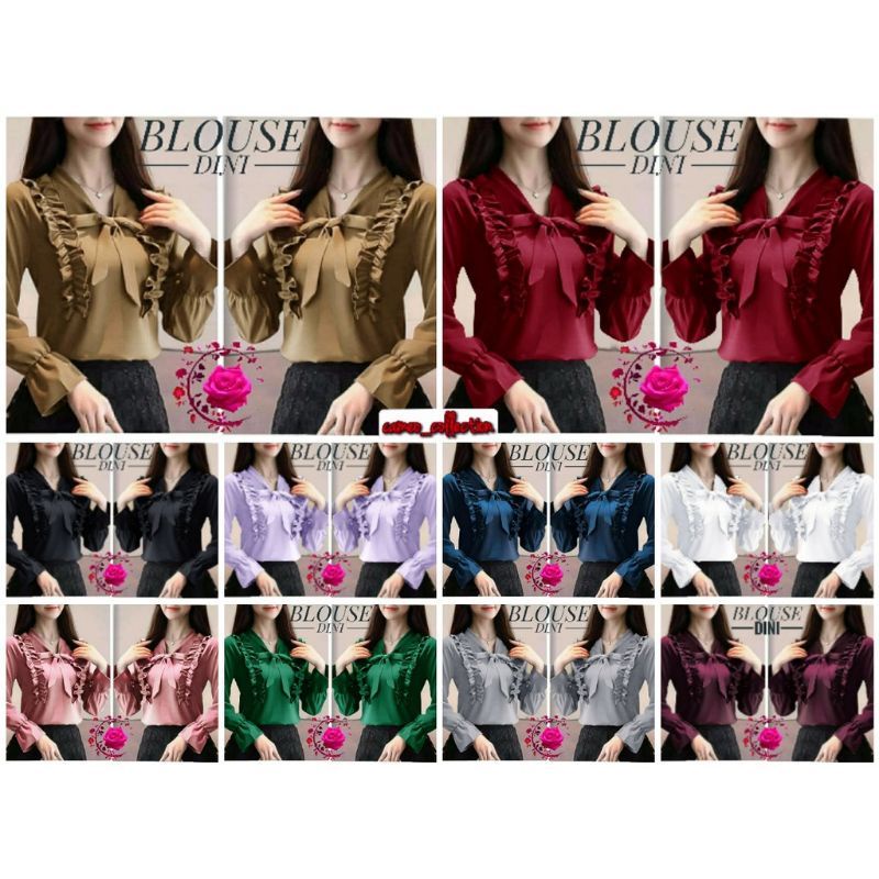 ATASAN WANITA DINI BLOUSE KOREAN STYLE TERBARU TERLARIS FASHION WANITA TERBARU