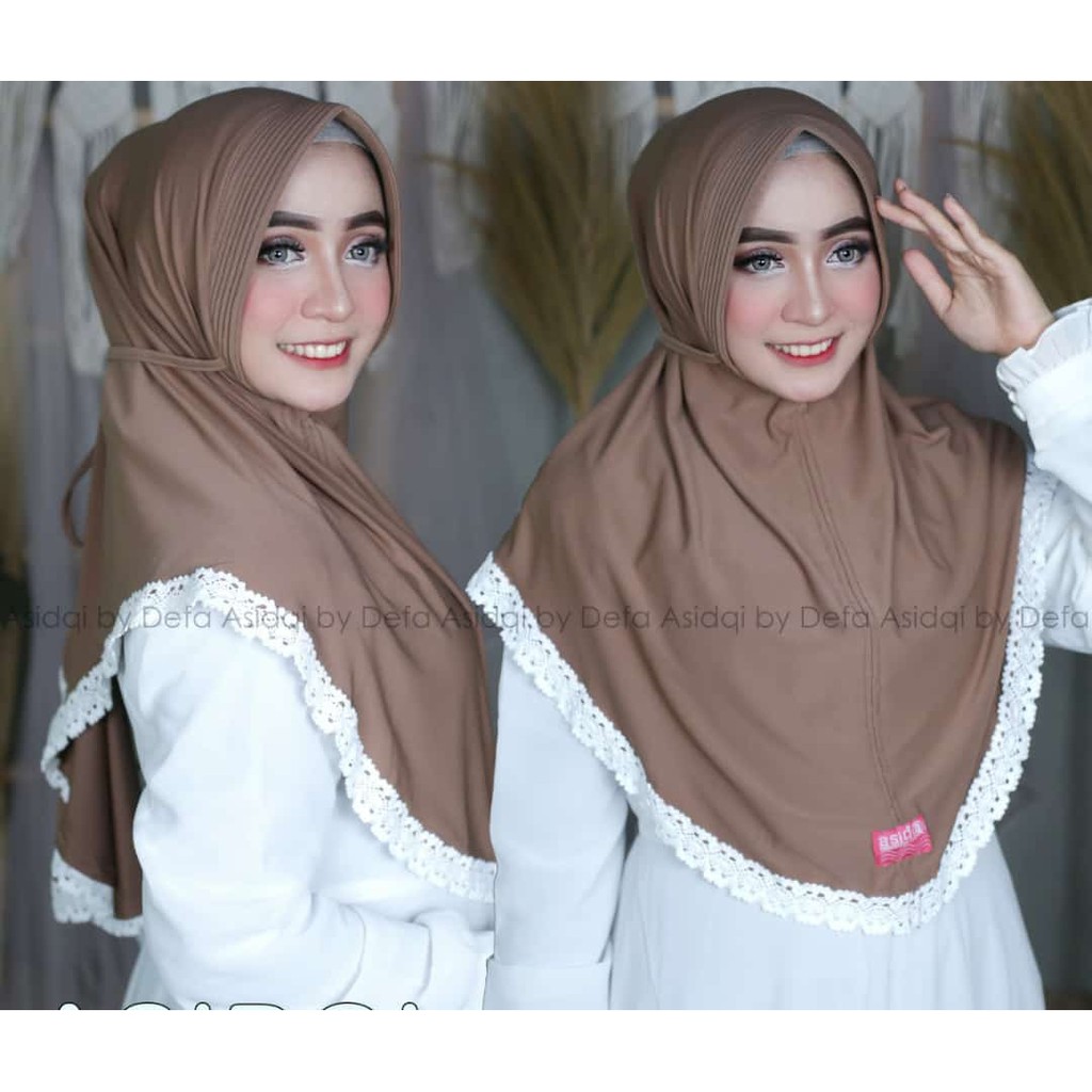 HIJAB INSTAN JERSEY TALITA RENDA PET BORDIR ORI ASIDQI BY DEFA