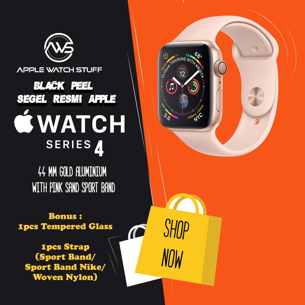 Apple Watch Series 4 GPS 44mm Gold Aluminium with Pink Sand Sport Band