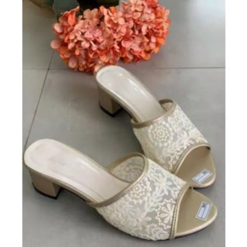 Sandal Wanita Chuky Heels Sandal Murah Sandal pesta Sandal Kekinian Sandal Brukat Hak 5 Cm N3L