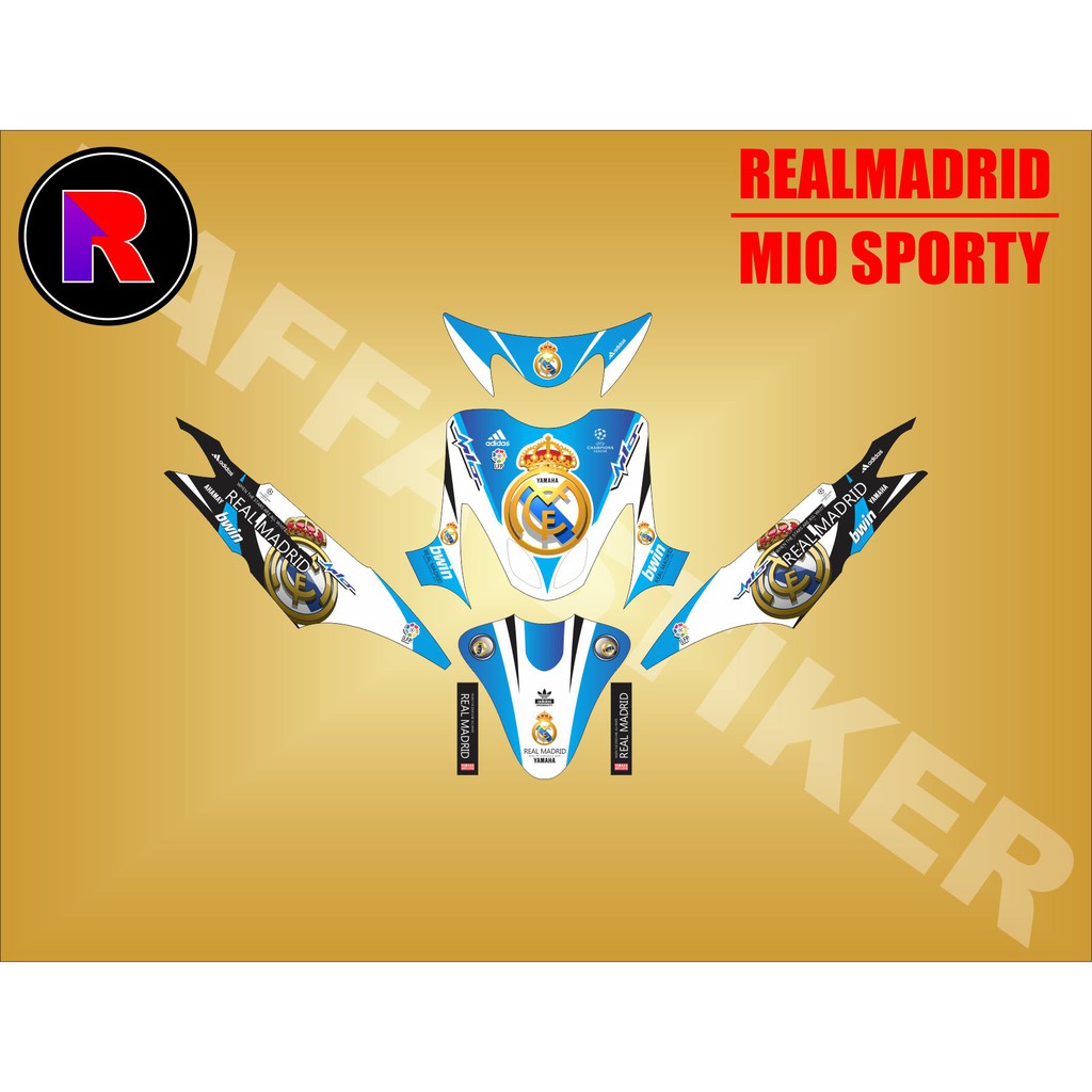 Decal Sticker Fullbody Yamaha Mio Smile Real Madrid Shopee