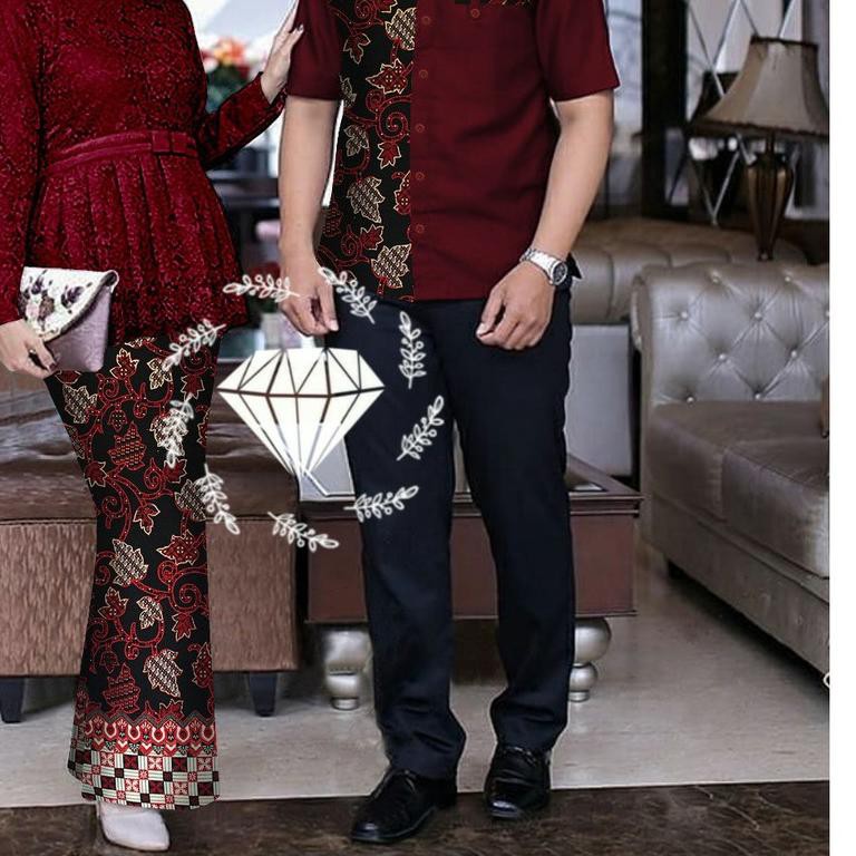 ← CP Sherina Batik / Kapel Pasangan Brukat / Baju Pasangan Muslim / Couple Batik /Couple Kebaya Bruk