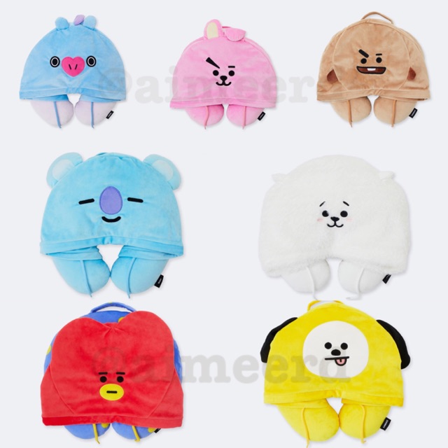 [PO] BT21 Official LINE FRIENDS Neck Cushion Travel Pillow