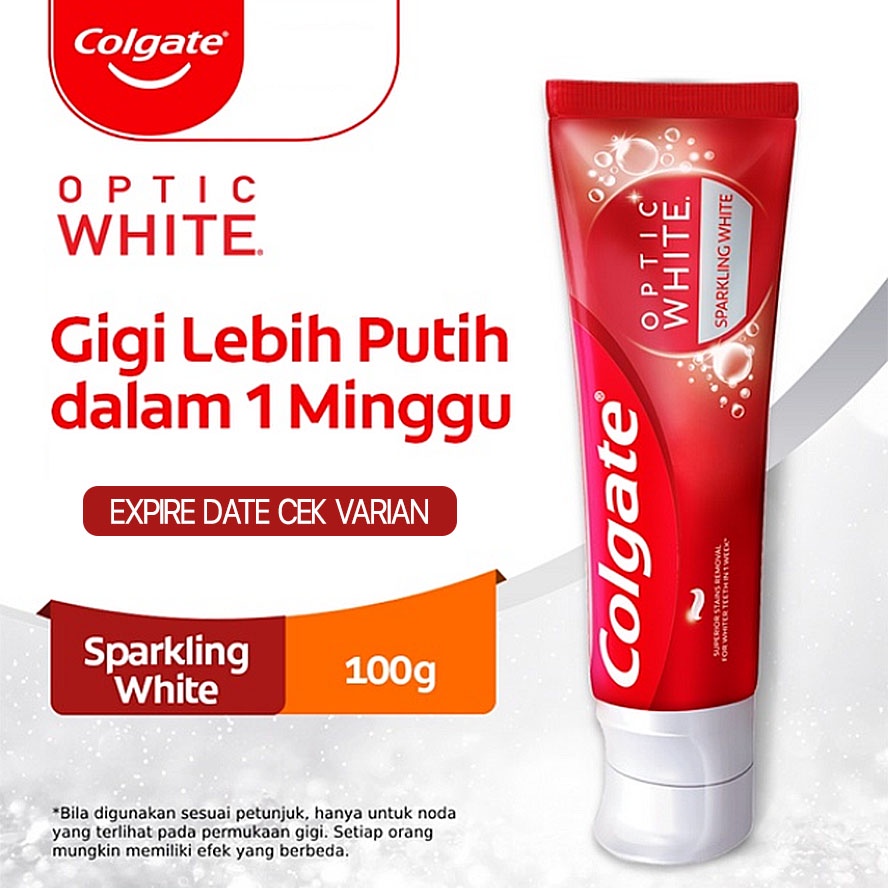 Jual Colgate Optic White Whitening Toothpaste Sparkling White 100gr ...