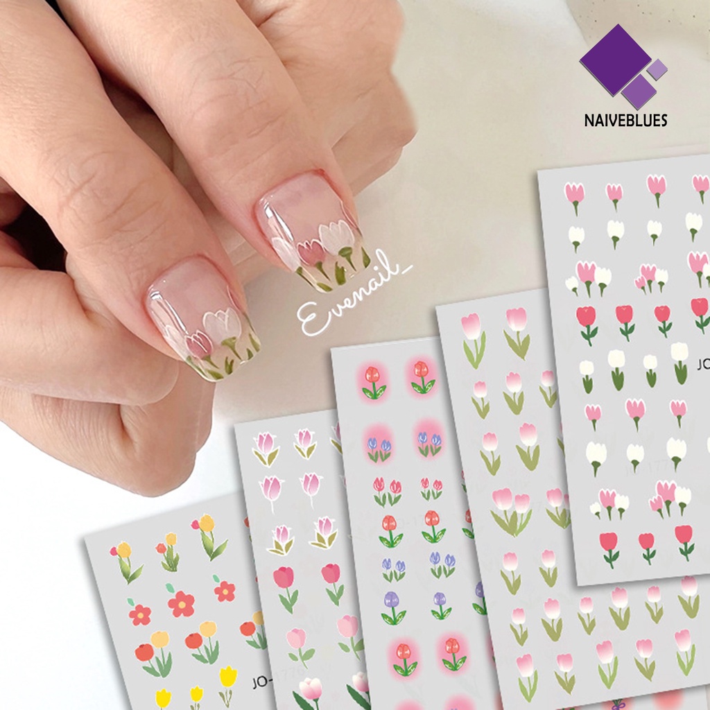 Naiveblue &gt; Stiker Kuku DIY Ringan Untuk Nail Art