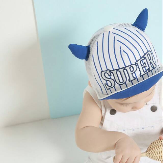 Topi bayi Motif Super uk.3bln-2tahun