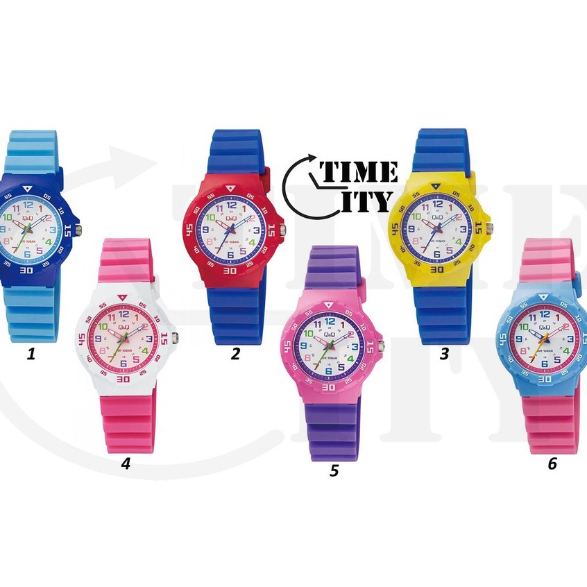 QQ QNQ Q&amp;Q Original Jam Tangan Anak Analog VR19 qq Ori Anti Air Straps Rubbers New Model