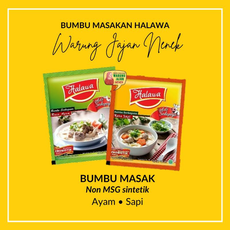 

HALAWA bumbu serbaguna | bumbu masakan | dengan PROBIOTIK & tanpa MSG sintetik