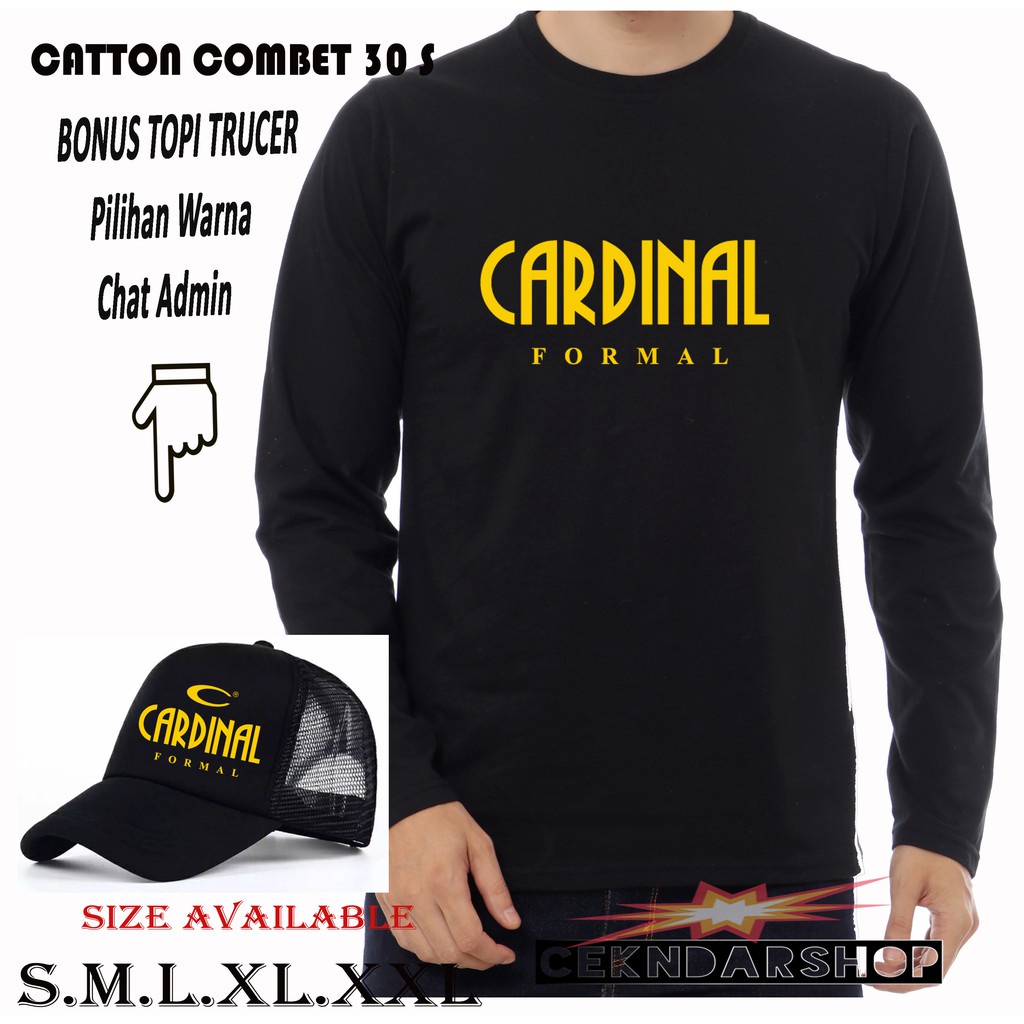 Cod  Kaos Cardinal Casual Katun 30S Unisex Pria Wanita / Kaos Distro Premium Cardinal Casual Leng Bo