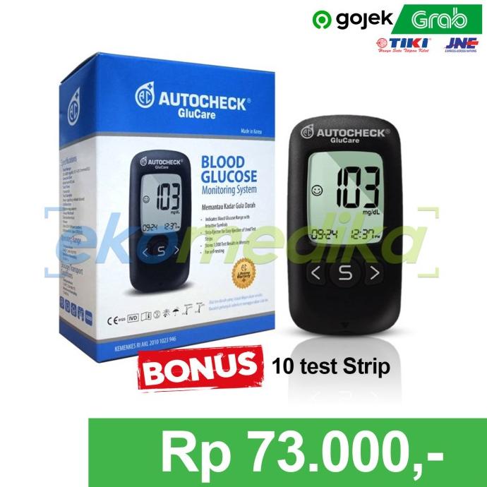 Autocheck Glucare Alat Cek Gula Darah / Blood Glucose Meter Autocheck Termurah