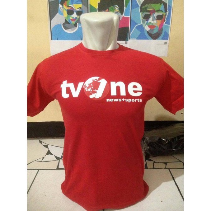 KAOS BAJU COMBED 30 DISTRO TVONE TV ONE STASIUN POLOS CUSTOM INDONESIA RESMI