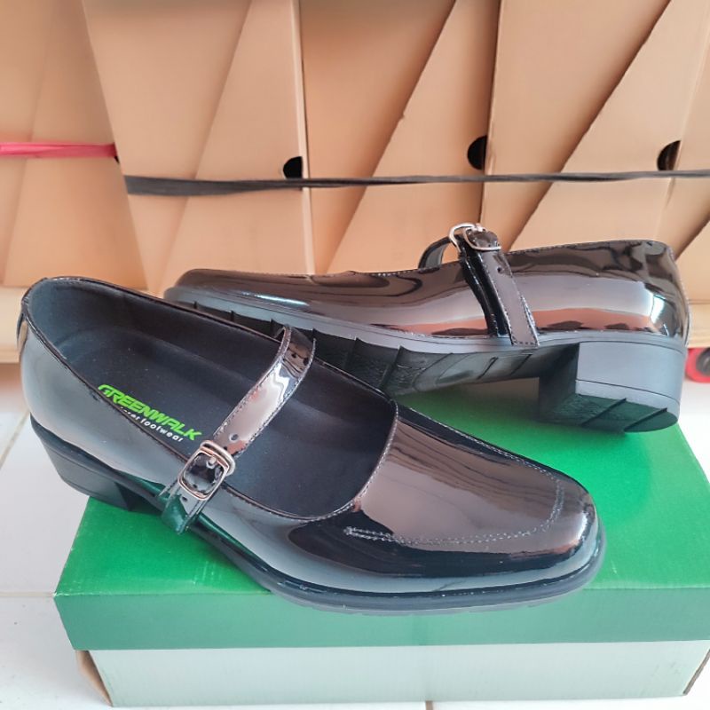 Sepatu pantofel wanita paskibra kulit hitam original premium