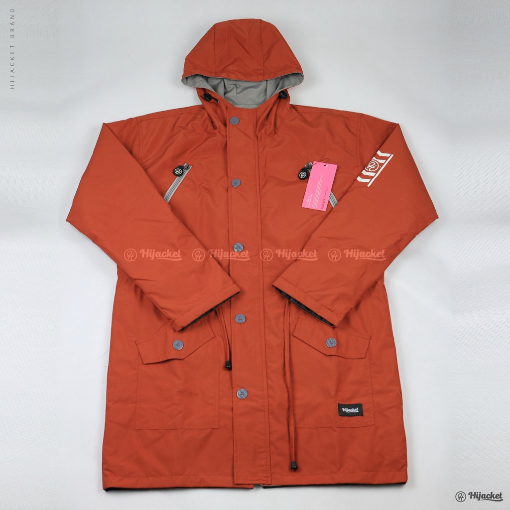 Hijacket Original Montix Jaket Muslimah Hijaket Jaket Parka Jaket Parasut Wanita Muslimah-TERACOTTA