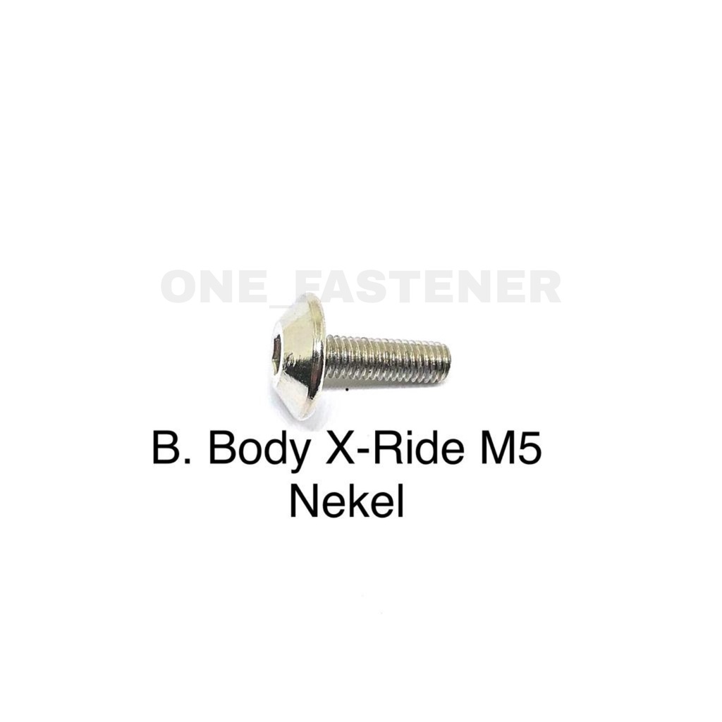 100 pcs x303 BAUT L cover Body X Ride M5 payung 5mm NEKEL xride L4