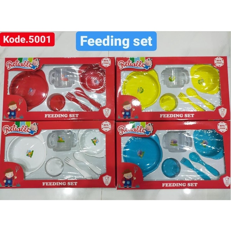 RELIABLE Feeding Set 6IN1 tempat makan bayi-baby gift set murah besar