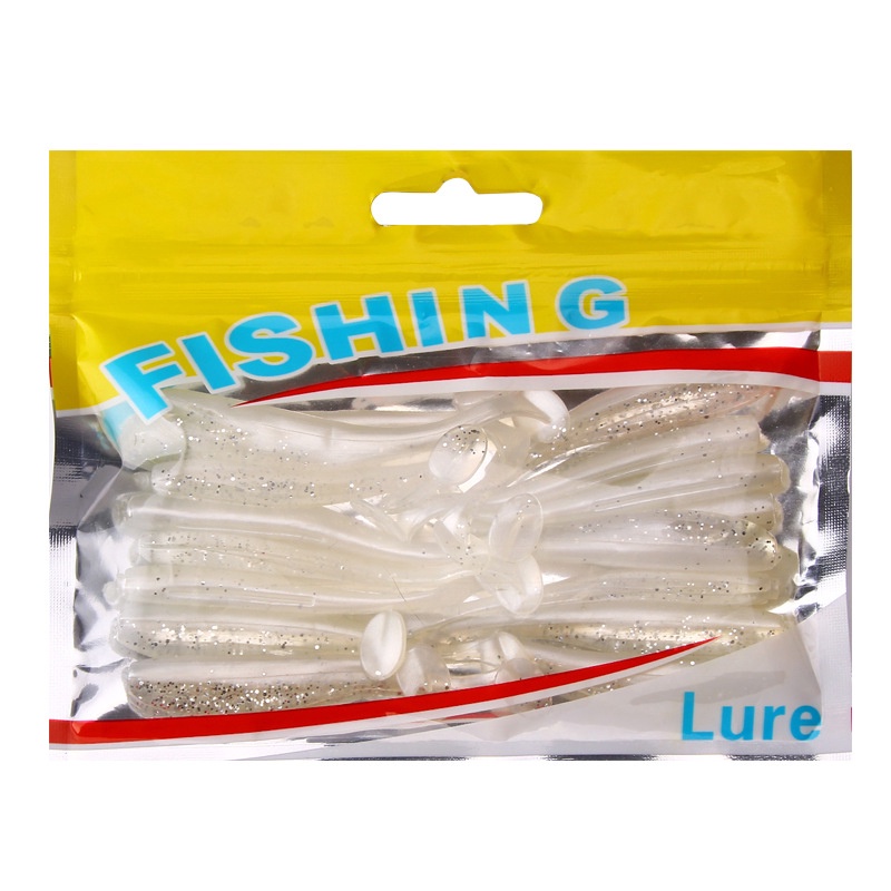 20pcs / Lot 1.9g / 6.5cm Umpan Pancing Buatan Bahan Silikon Lembut Ekor T