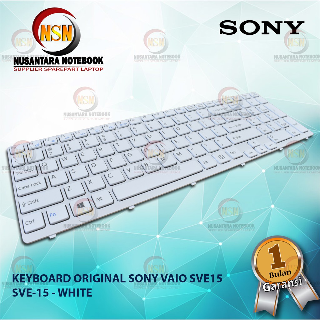 Keyboard Original Sony SVE15 SVE-15 Series White
