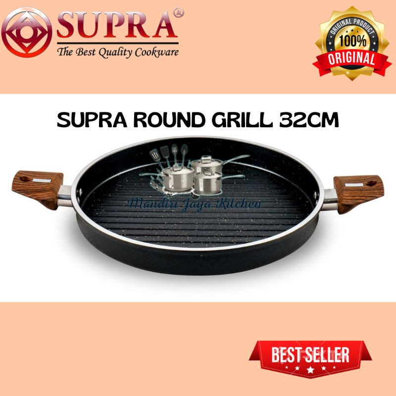 SUPRA Round Grill 32cm Semicast Marble/Panggangan 32cm/Barbeque Grill 32cm