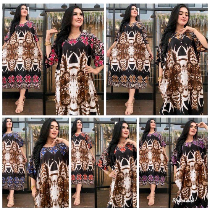 Daster madong jumbo ld138 kancing depan busui bumil