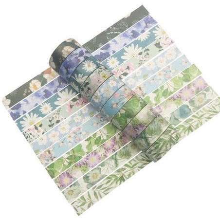 Japanese Washi Tape - Set Flower Pattern