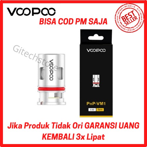 Coil Voopoo Vinci PNP 0.3 Ohm 0.45 Ohm 0.6 Ohm 0.8 Ohm Replacement Vinci Pod Original Authentic