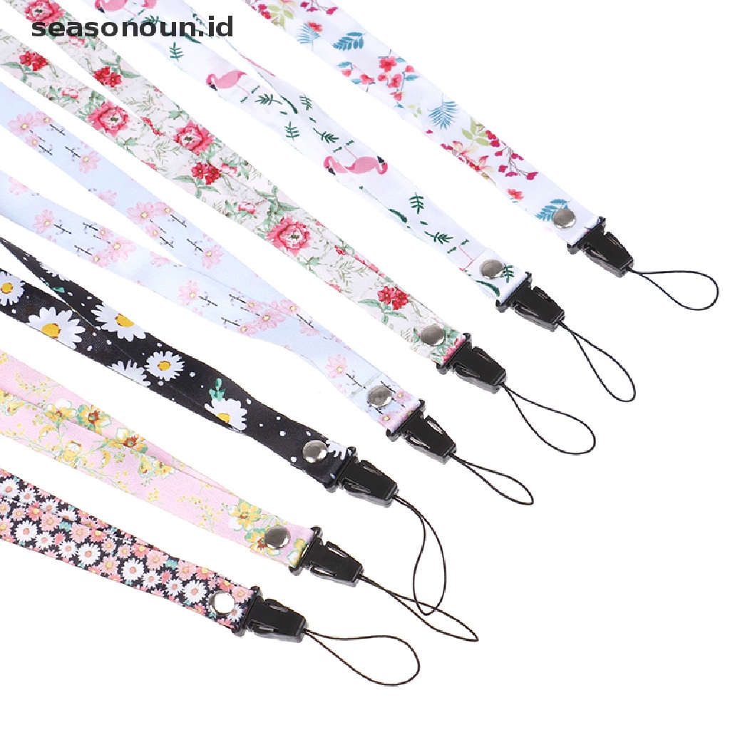 (seasonoun) Tali Lanyard Gantung Leher Holder Kunci / Kartu ID / Handphone Untuk Gym