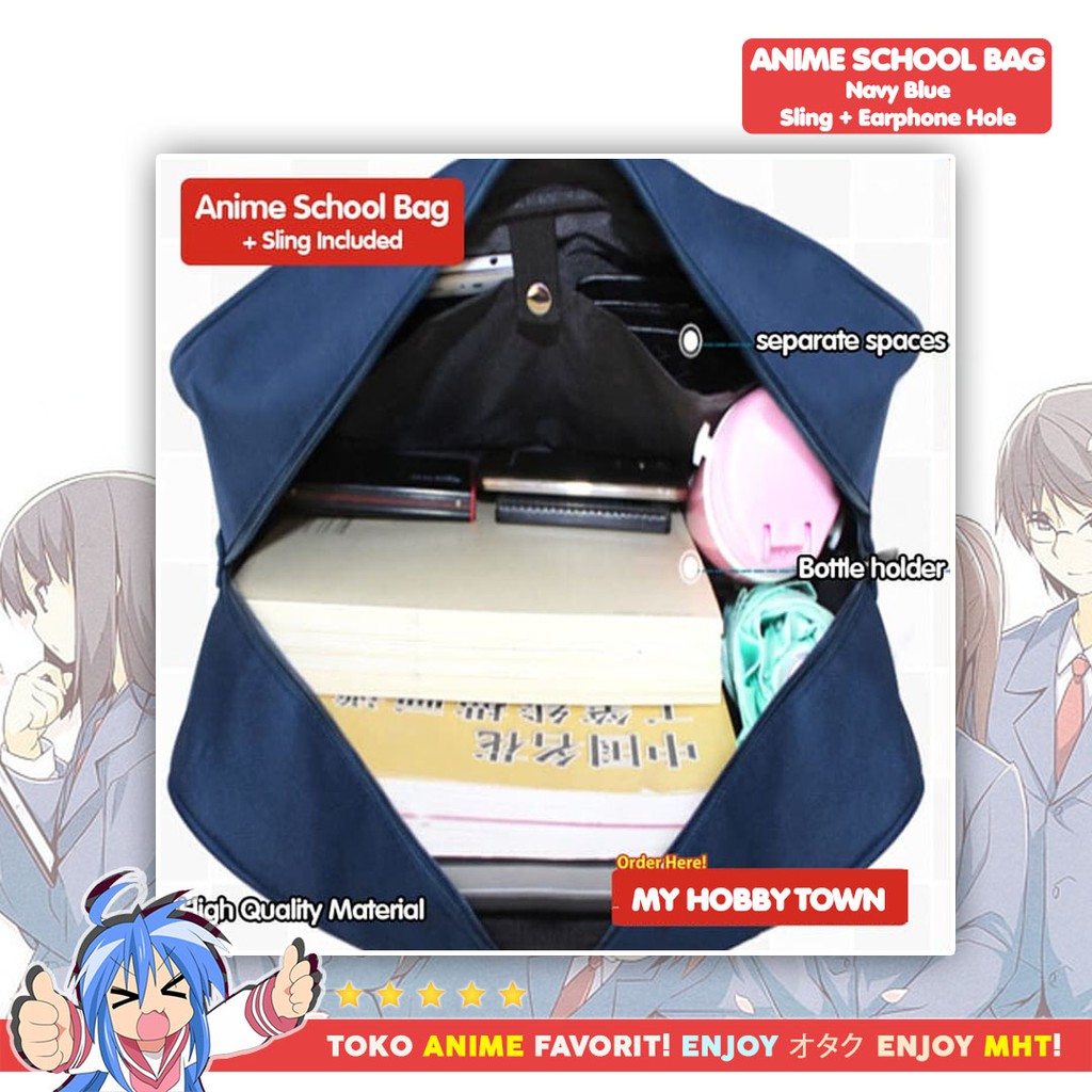 Tas SMA Sekolah Jepang - Tas Anime - Anime Koukou Bag HQ Japanese School Bag