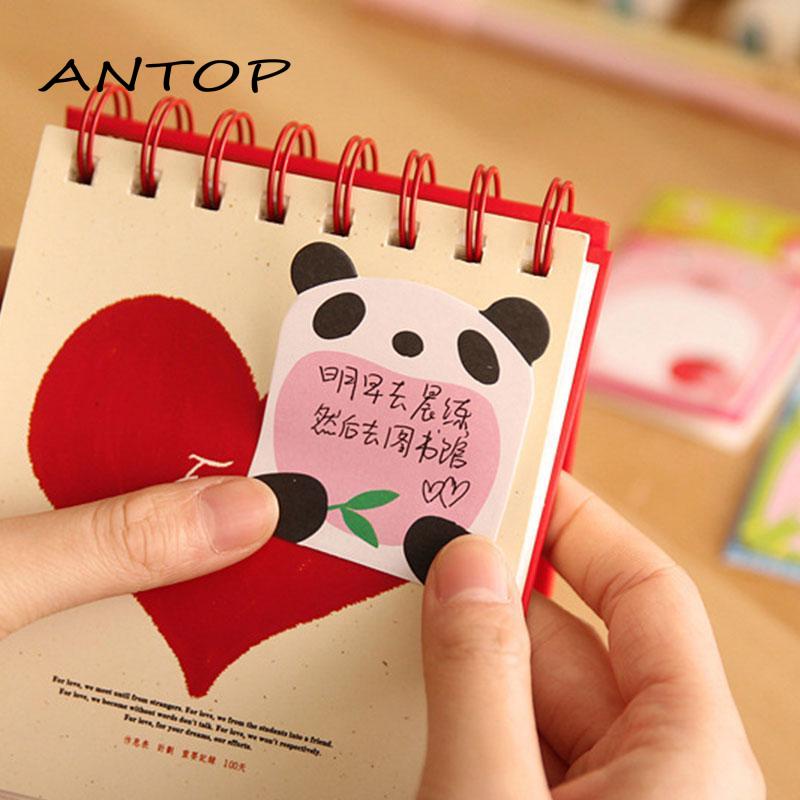 Buku Catatan Memo Post it Motif Kartun Panda Lucu Untuk Stationery Kantor