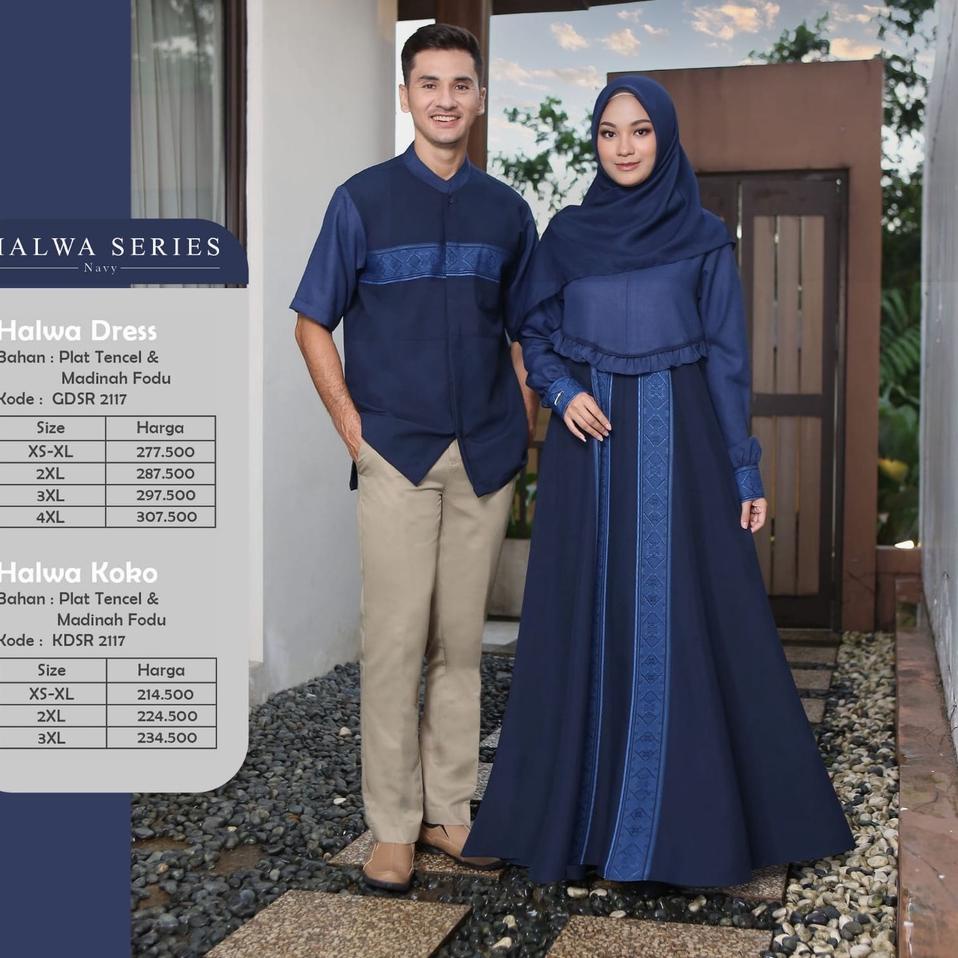 Belanja hemat--BAJU KELUARGA KEKE HALWA SERIES NAVY