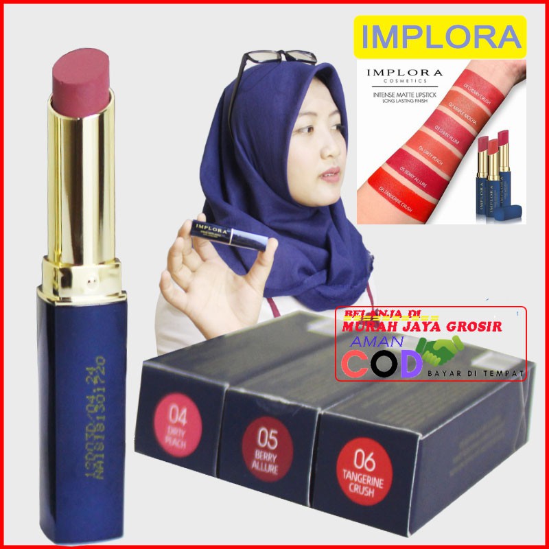 Implora Intense Matte Lipstick 04 Dirty Peach Original Lipstik Shopee Indonesia Review lipstik implora dirty peach