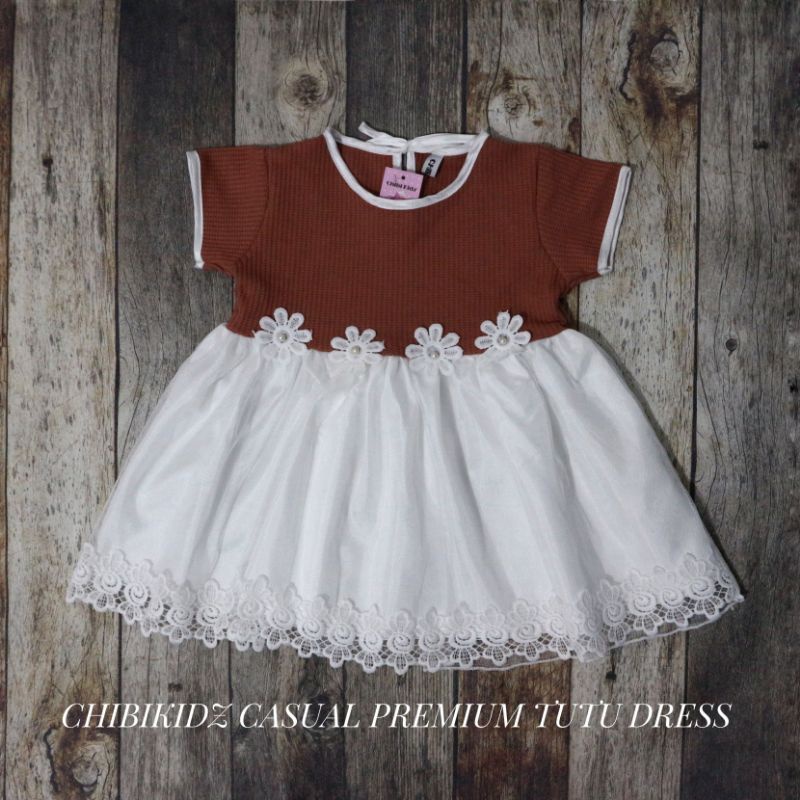 DRESS TUTU BAYI PREMIUM / CHIBIKIDZ CASUAL PREMIUM TUTU DRESS (BABY)