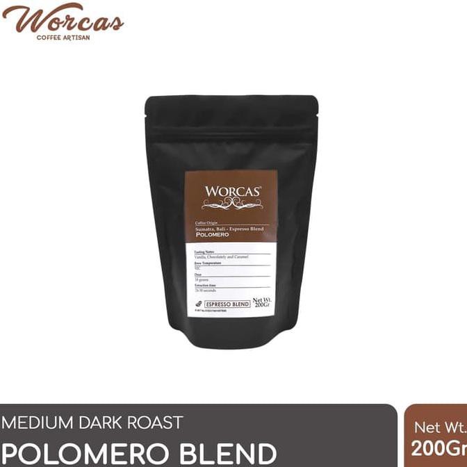 

Kopi- Kopi Polomero Espresso Blend 200 Gram (Biji/Bubuk) | Worcas Coffee - KOPI BIJI -Biji-Kopi.