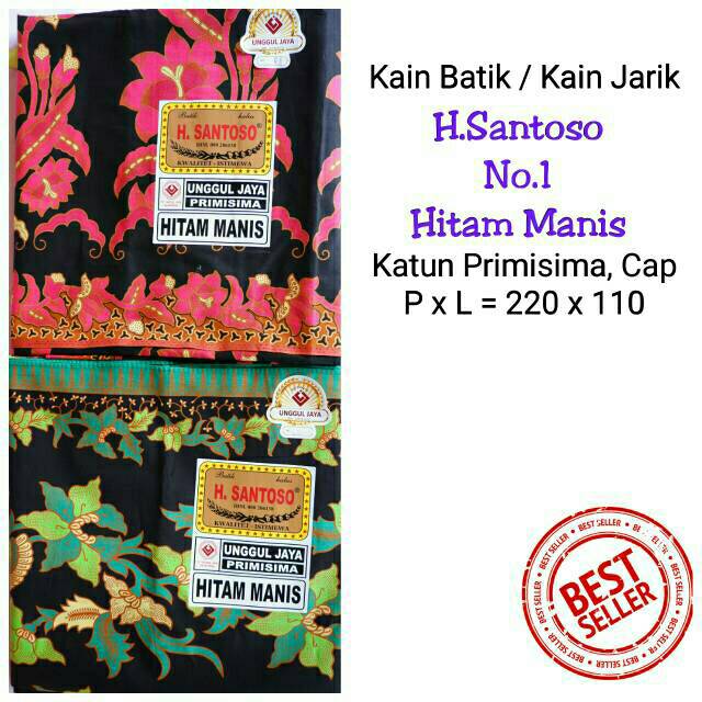 KAIN BATIK / KAIN JARIK H.SANTOSO HITAM MANIS