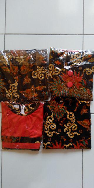 Batik Couple Dan Anak Mawar Daun