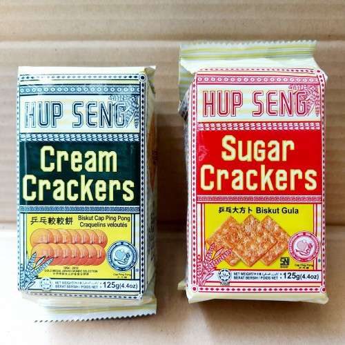 [HALAL] Hup Seng Cream / Sugar Crackers Mini 125gr Biskuit Malkist HupSeng Biskuit Malkist Hapseng