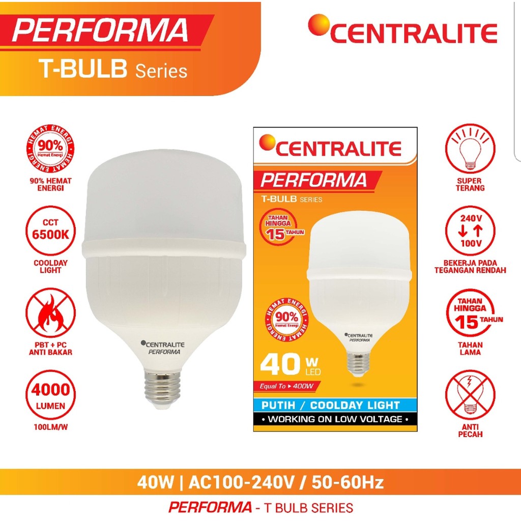 CTL 40W CD PUTIH / LAMPU LED CAPSULE  PERFORMA CTL 40W / BOHLAM CAHAYA PUTIH CD