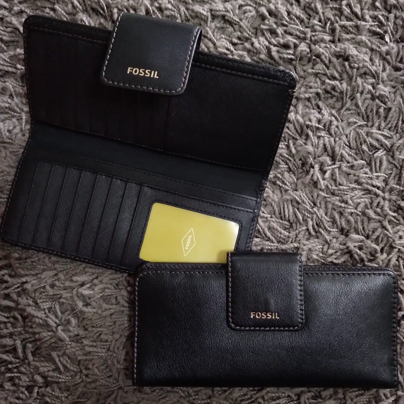 fossil madison dompet wallet black